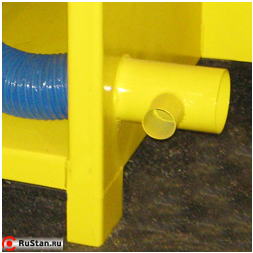 Отвод стружки производится из двух зон (сверху и снизу диска). Внешний патрубок ф100 мм для подключения пылесоса. фото №16 Отвод стружки производится из двух зон (сверху и снизу диска). Внешний патрубок ф100 мм для подключения пылесоса. фото №16